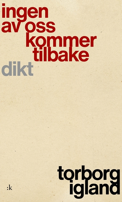 Omslaget til Ingen av oss kommer tilbake